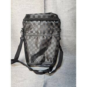 Opux Black Insulated Wine Carrier Tote Bag Two 2 Bottle Padded Cooler Bag Travel